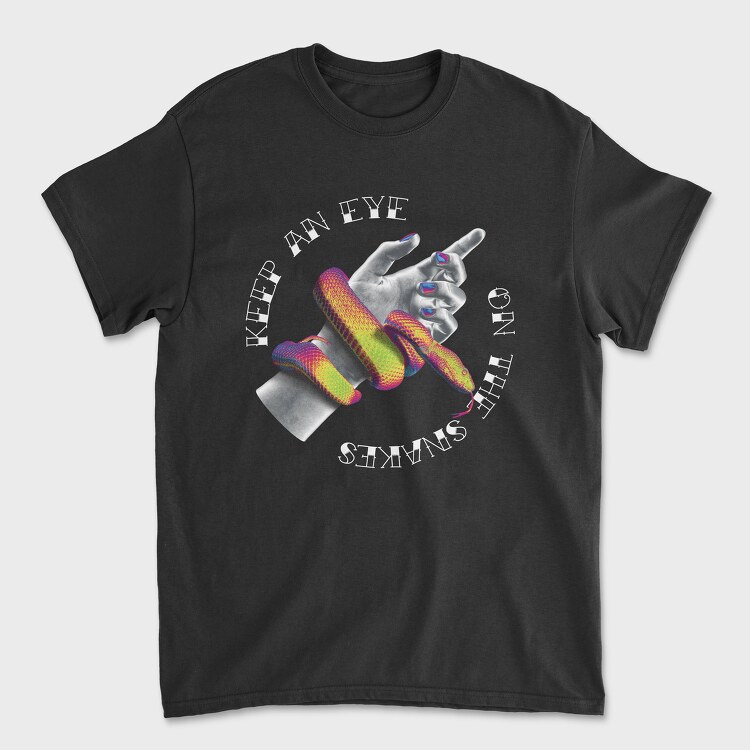 Holographic Snake, Tricou Barbati (Unisex)