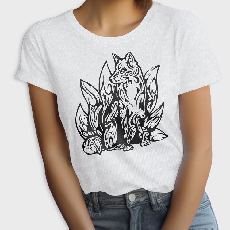 Tribal Kitsune Fox, Tricou Femei