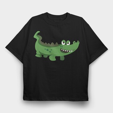 Crocodile Grin, Tricou Oversize Barbati (Unisex)