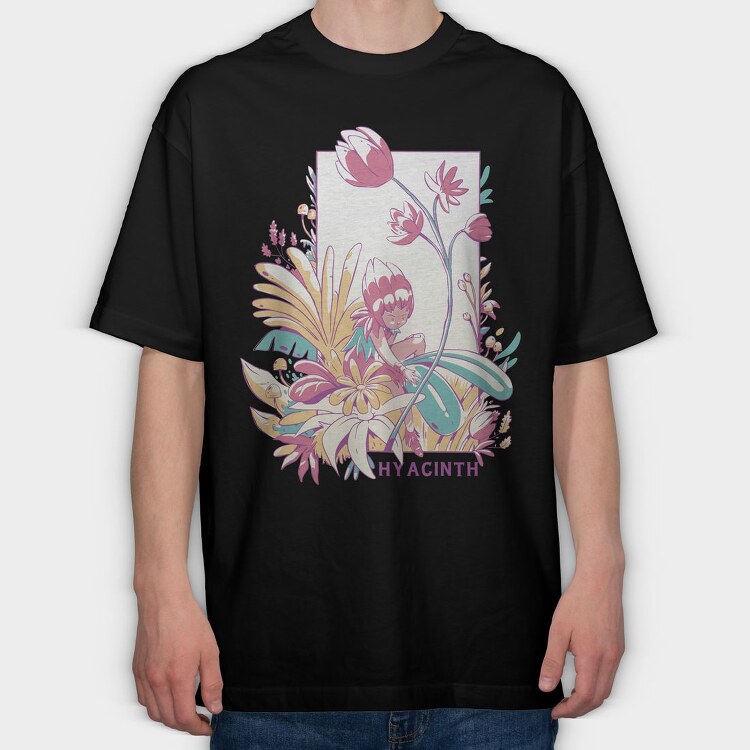 Fantasy Fairy Flowers Fairycore, Tricou Oversize Barbati (Unisex)