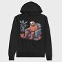 Chill Sloth Playing Video Games, Hanorac Oversize Barbati (Unisex)