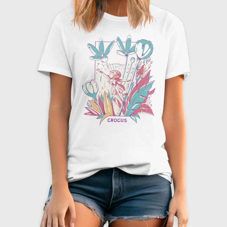 Fantasy Fairy In Flower Field Fairycore, Tricou Barbati (Unisex)