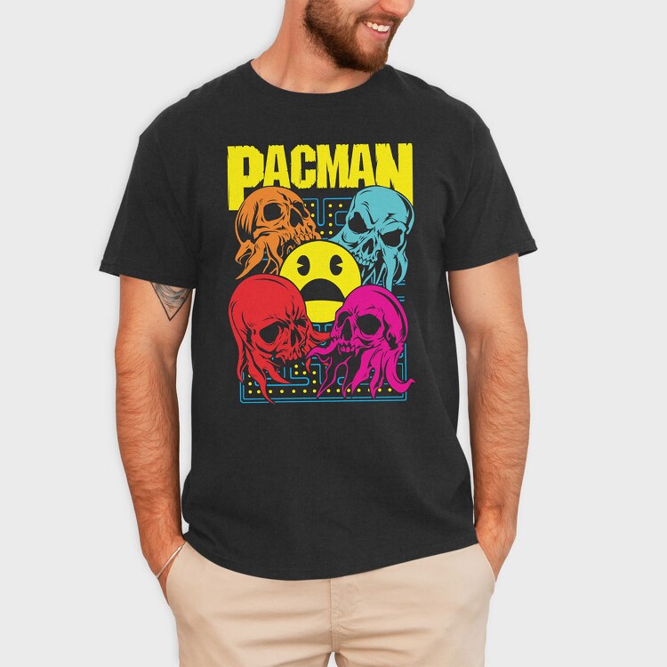 Pacman, Tricou Barbati (Unisex)