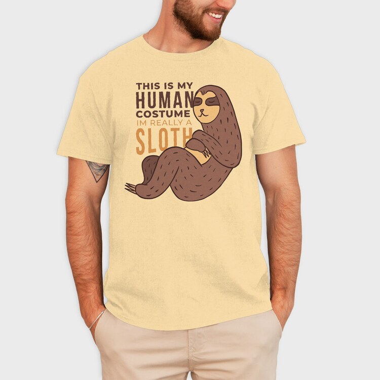 Human Sloth Quote Im A Sloth, Tricou Barbati (Unisex)