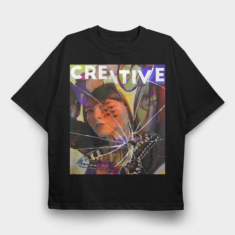 Broken Glass Creative, Tricou Oversize Barbati (Unisex)