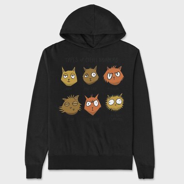 Coffee Cats, Hanorac Oversize Barbati (Unisex)