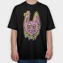Trippy Melting Bunny, Tricou Oversize Barbati (Unisex)