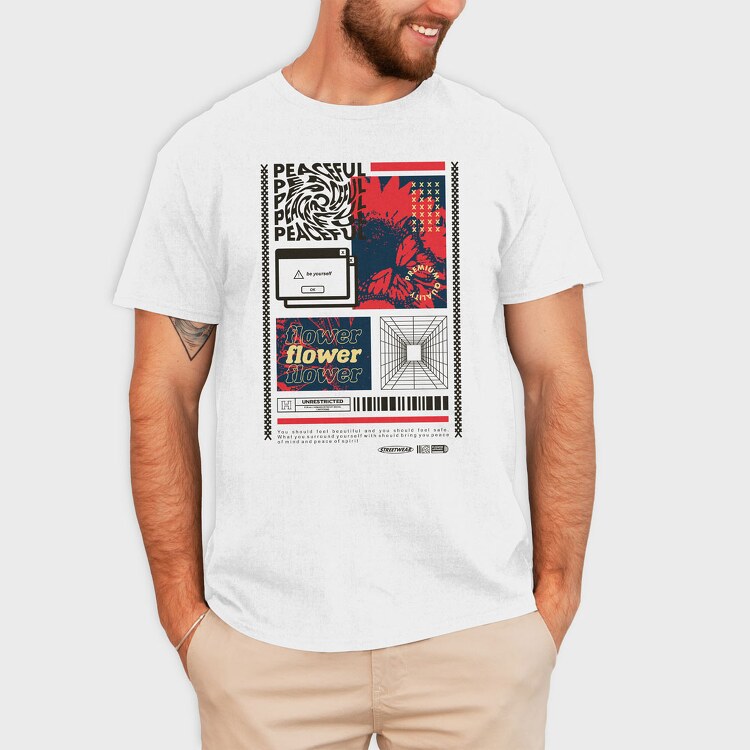 Peaceful 1, Tricou Barbati (Unisex)