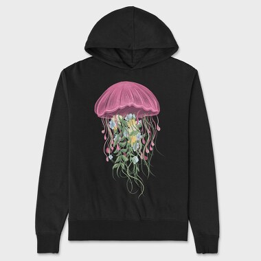 Jellyfish and Flowers, Hanorac Oversize Barbati (Unisex)