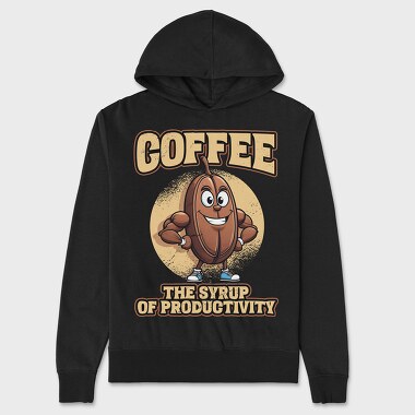 Coffee the Syrup of Productivity, Hanorac Oversize Barbati (Unisex)