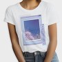 Vaporwave Anime Landscape Realistic Sakura, Tricou Femei