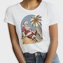 Tropical Santa Claus At The Beach Beachy Claus, Tricou Femei
