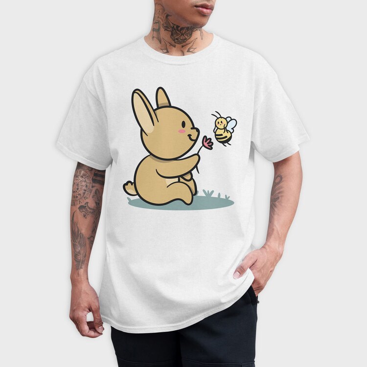 Bunny And Bee Request, Tricou Barbati (Unisex)