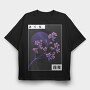 Vaporwave Cherry Blossom, Tricou Oversize Barbati (Unisex)