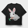 Bunny Carrot Feast, Tricou Oversize Barbati (Unisex)