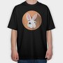 Bunny Ears Icon, Tricou Oversize Barbati (Unisex)