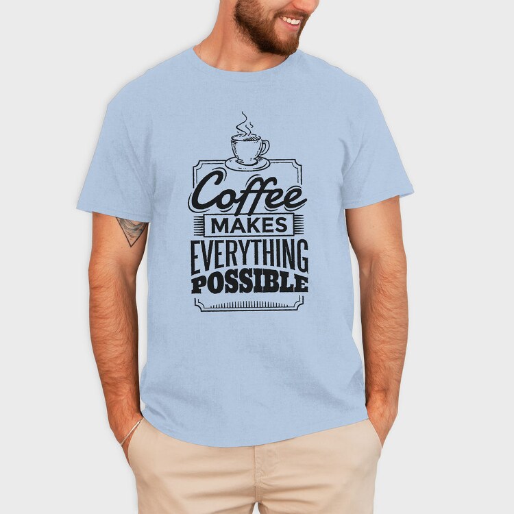 Coffee Quote, Tricou Barbati (Unisex)