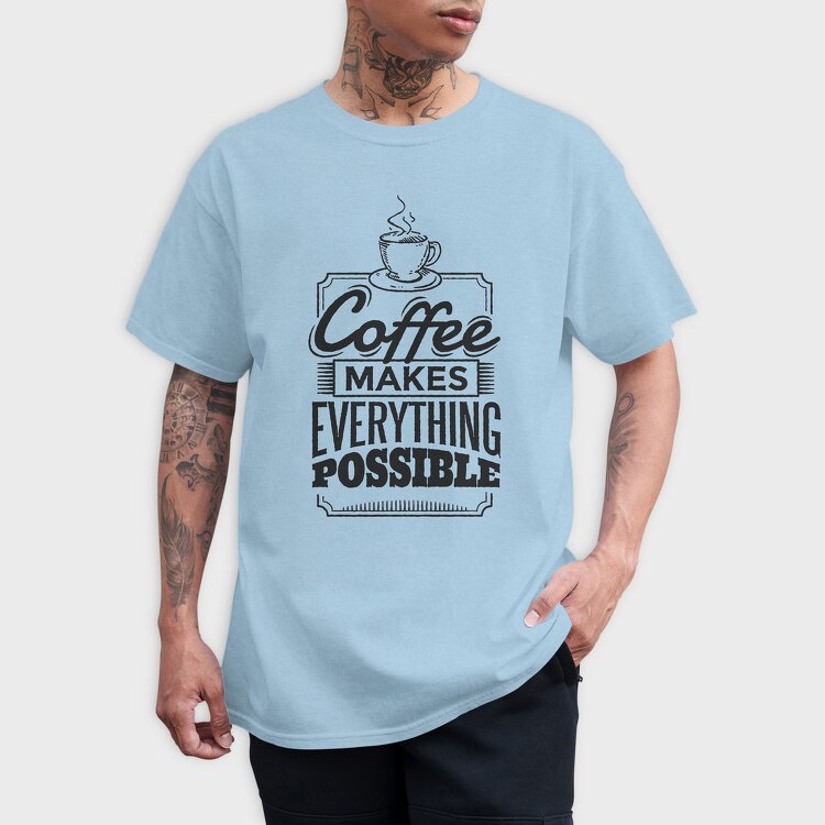 Coffee Quote, Tricou Barbati (Unisex)