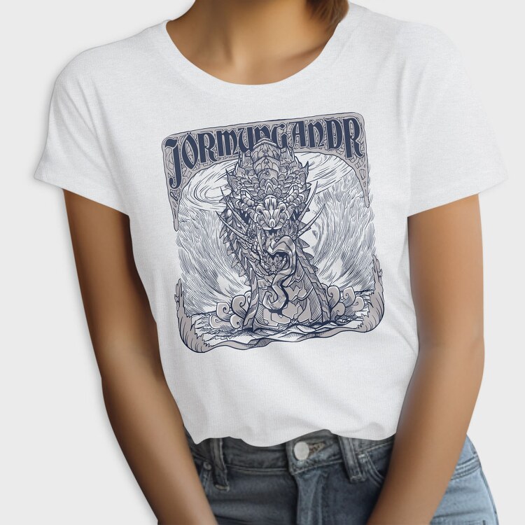 World Serpent Norse Mythology Jormungandr Snake, Tricou Femei