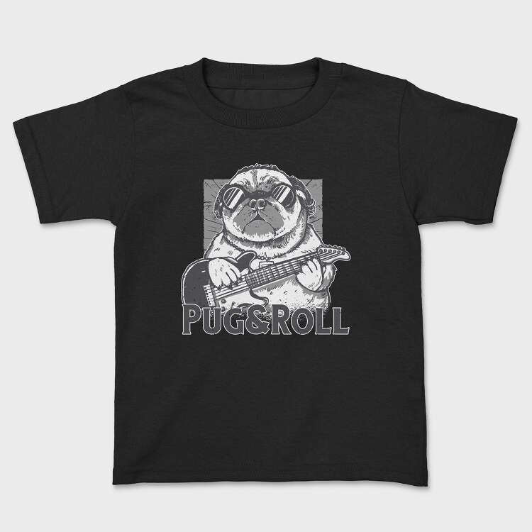 Tricou Copii, Pug And Roll