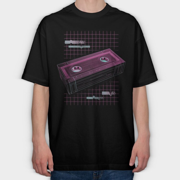 Vaporwave Vhs, Tricou Oversize Barbati (Unisex)