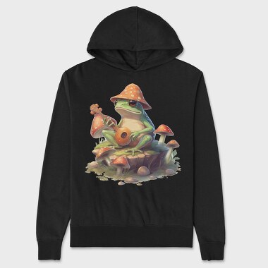 Frog Banjo Mushrooms, Hanorac Oversize Barbati (Unisex)