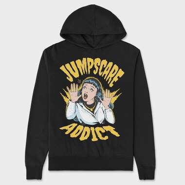 Jumpscare Addict, Hanorac Oversize Barbati (Unisex)