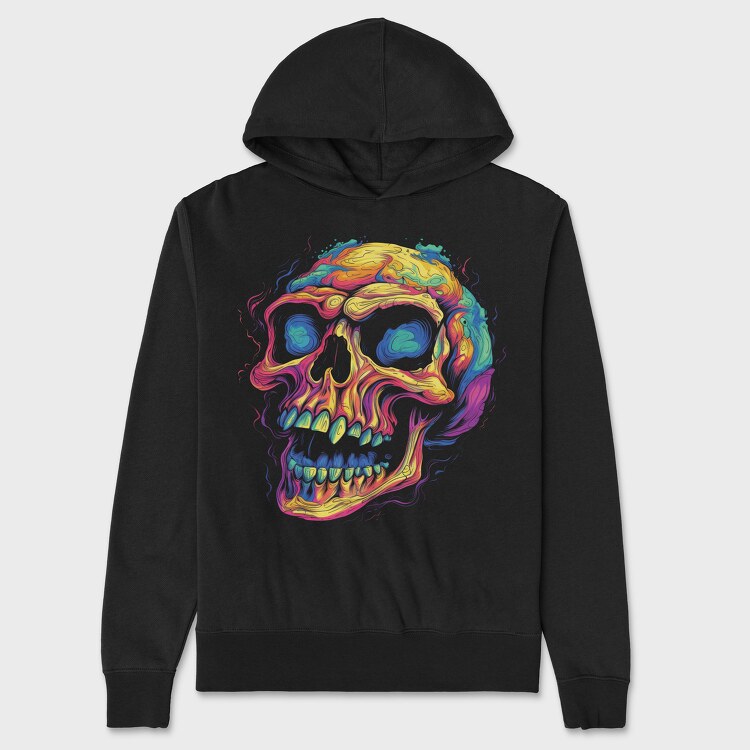 Colorful Skull, Hanorac Oversize Barbati (Unisex)