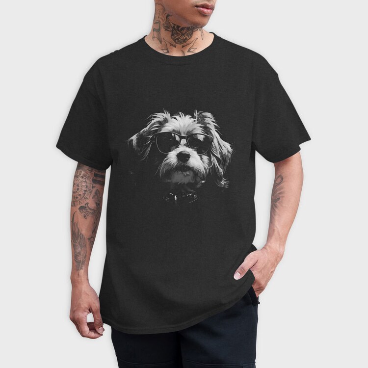 Dogs Unglasses Monochrome, Tricou Barbati (Unisex)