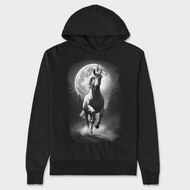 Unicorn Monochrome, Hanorac Oversize Barbati (Unisex)