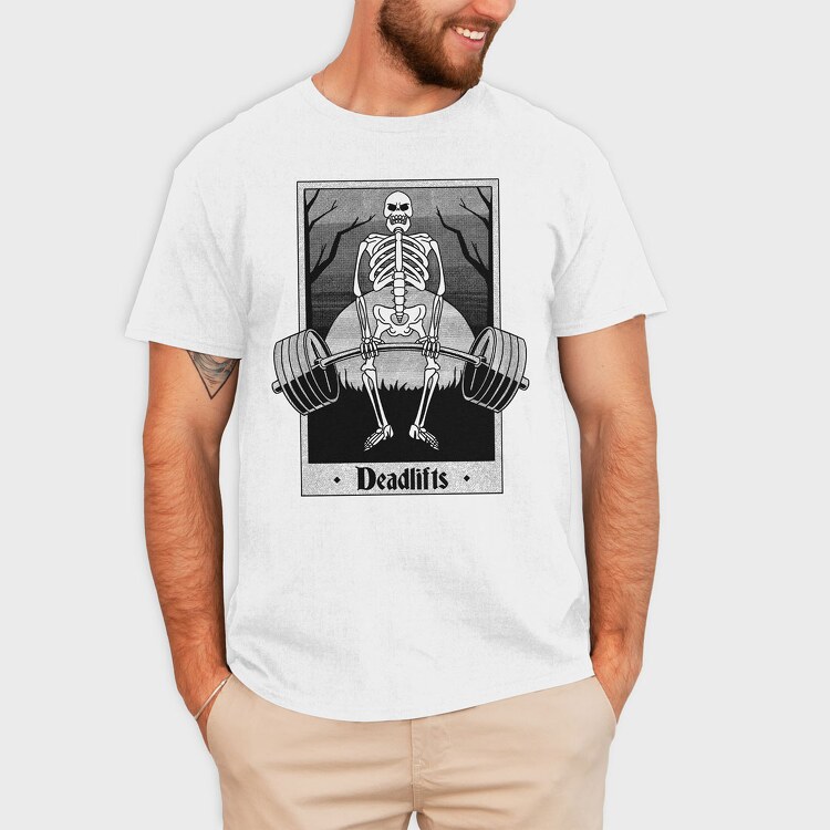 Deadlifts Skeleton, Tricou Barbati (Unisex)