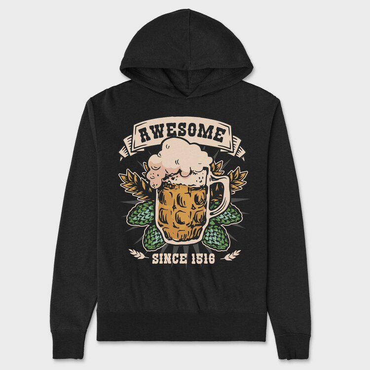 Beer Awesome Since, Hanorac Oversize Barbati (Unisex)