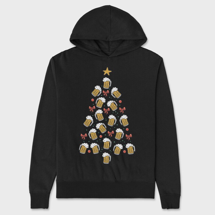 Hanorac Barbati (Unisex), Beer Christmas Tree