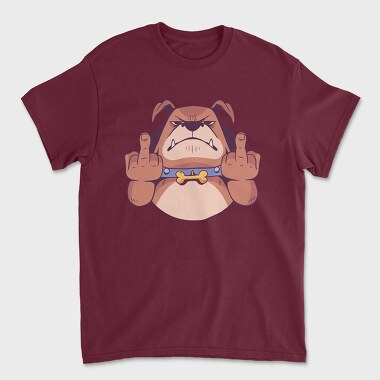 Tricou Barbati (Unisex), Dog Middle Finger