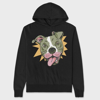 Funny Pitbull, Hanorac Oversize Barbati (Unisex)