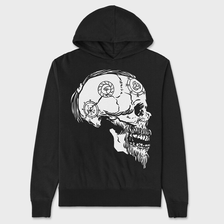 Viking Skull 2, Hanorac Oversize Barbati (Unisex)