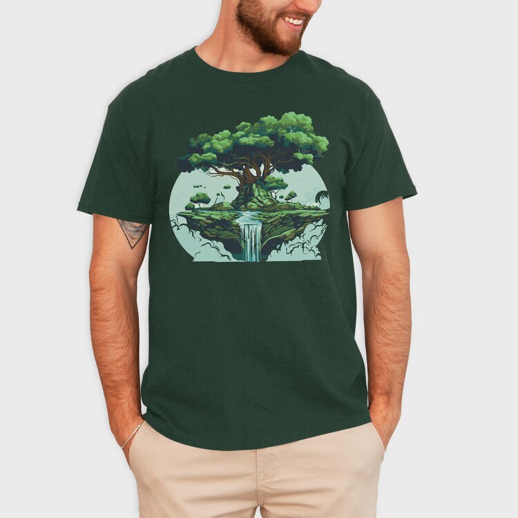 Tree Waterfall, Tricou Barbati (Unisex)
