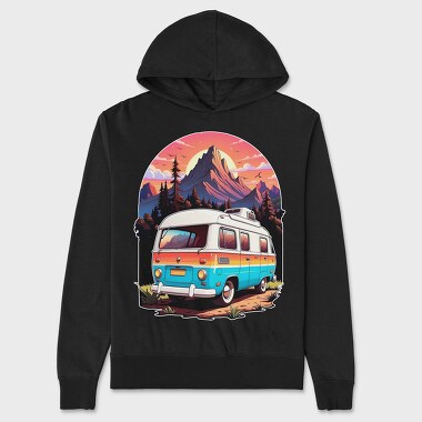 Vintage Bus, Hanorac Oversize Barbati (Unisex)