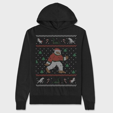 Bigfoot Ugly Sweater, Hanorac Oversize Barbati (Unisex)