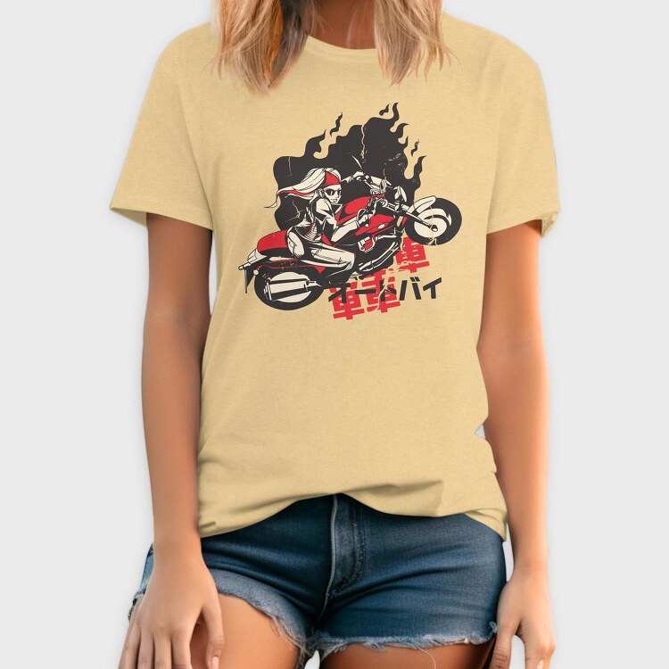 Motorcycle Girl, Tricou Barbati (Unisex)