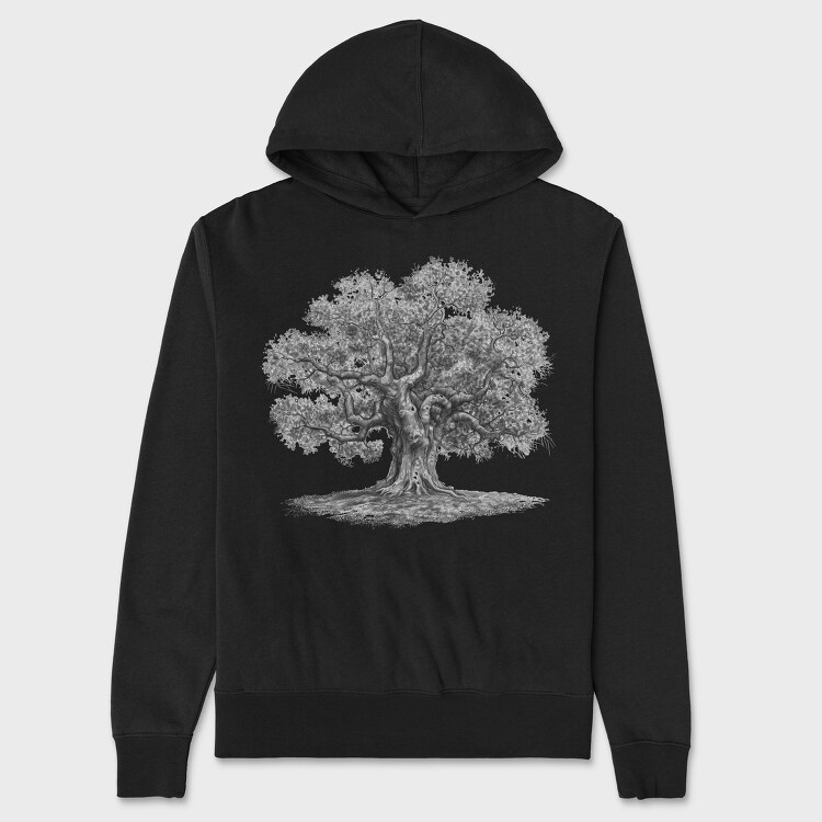 Vintage Oak Tree, Hanorac Oversize Barbati (Unisex)