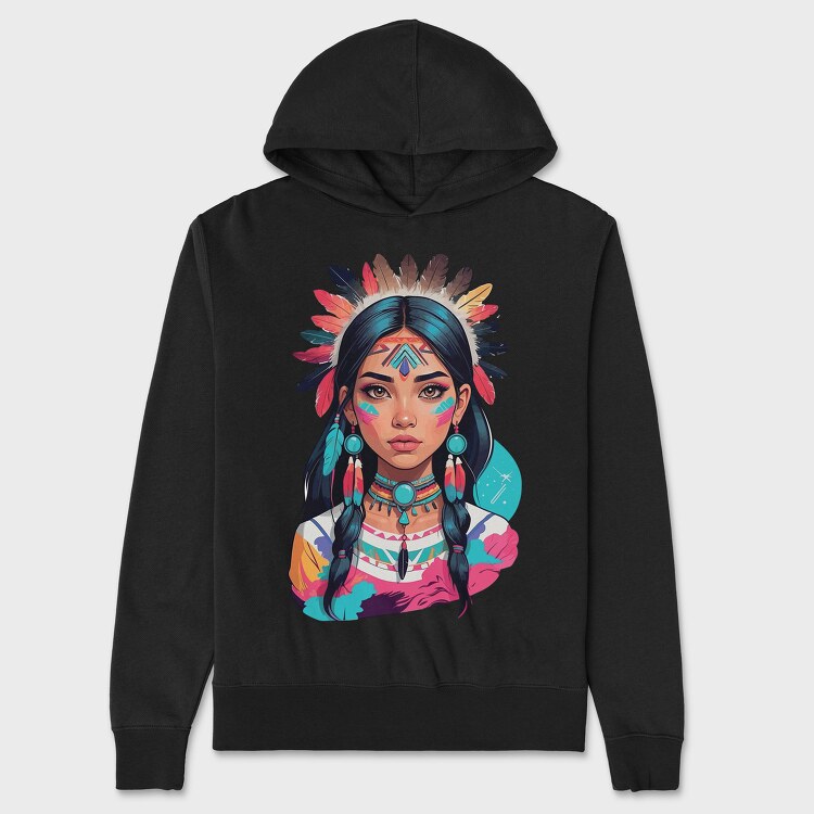 Indian Woman, Hanorac Oversize Barbati (Unisex)