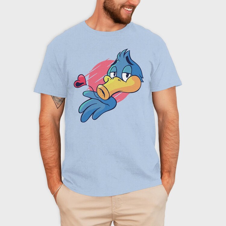 Bird Kiss Heart, Tricou Barbati (Unisex)