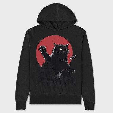 Hanorac Barbati (Unisex), Black Catzilla