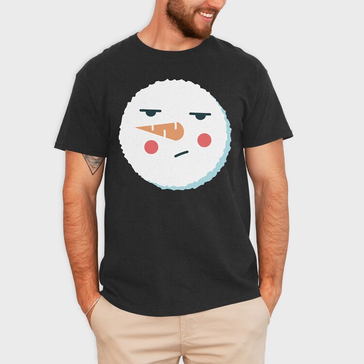 Christmas Snowman Faces 9, Tricou Barbati (Unisex)