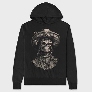 Skull Traditional, Hanorac Oversize Barbati (Unisex)