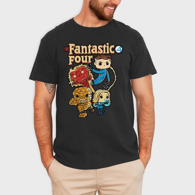 Funko Marvel fantastic four, Tricou Barbati (Unisex)