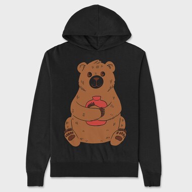 Cute Hot Water Bear, Hanorac Oversize Barbati (Unisex)