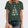 Christmas Tree Cats Realistic, Tricou Barbati (Unisex)
