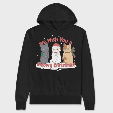 We Wish You a Meowy Christmas, Hanorac Oversize Barbati (Unisex)